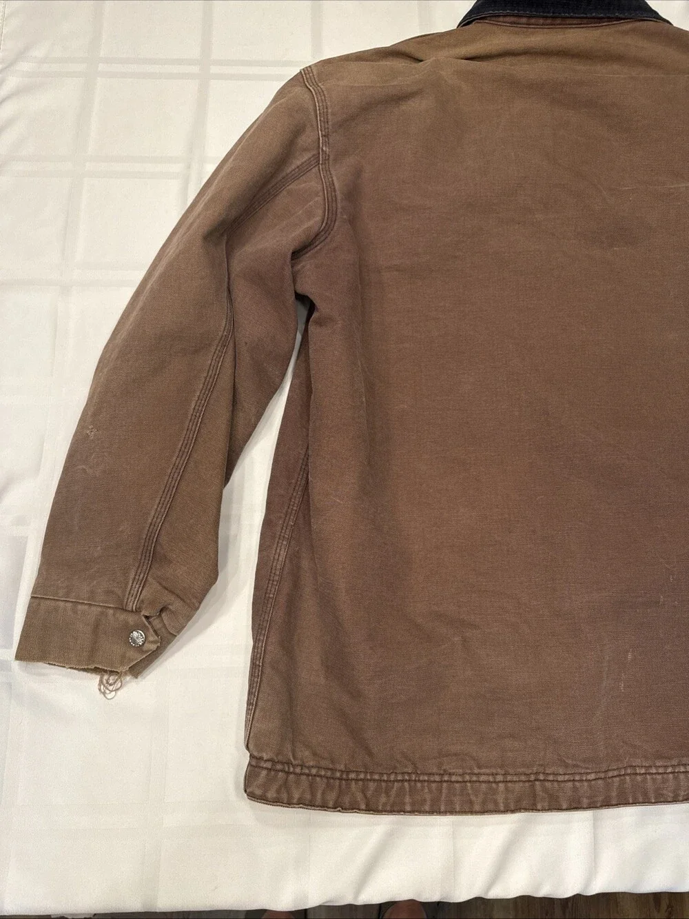 Vintage 60s 70s The King Size Co. Canvas Chore Coat Blanket Lined Mens XXL Brown